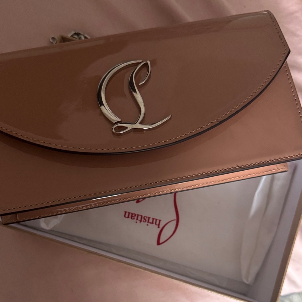 Christian Louboutin Nude Patent Clutch